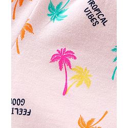 Babyhug Cotton Single Jersey Knit Shorts Polka Dot & Palm Tree Print Pack of 3 - Pink Peach & Yellow