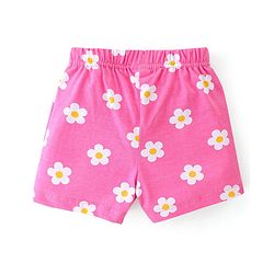 Babyhug Cotton  Knit Shorts Floral Print Pack of 3 - Multicolor