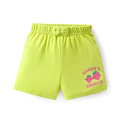 Babyhug Cotton Knit   Shorts Floral & Strawberry Print  Bow Applique Pack of 3 -  Multicolour
