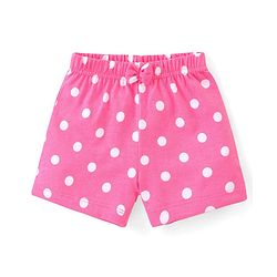 Babyhug Cotton Knit Shorts Polka Dot Print Pack of 3 - Multicolour