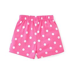 Babyhug Cotton Knit Shorts Polka Dot Print Pack of 3 - Multicolour