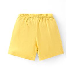Babyhug Cotton Knit Shorts Beach Print Pack of 3 - Yellow Blue & Green