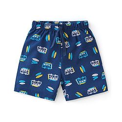 Babyhug Cotton Knit Shorts Beach Print Pack of 3 - Yellow Blue & Green