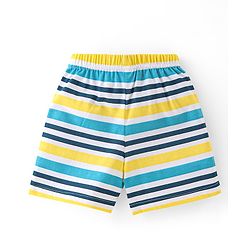 Babyhug Cotton Knit Shorts Beach Print Pack of 3 - Yellow Blue & Green