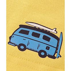 Babyhug Cotton Knit Shorts Beach Print Pack of 3 - Yellow Blue & Green