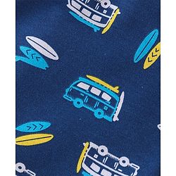 Babyhug Cotton Knit Shorts Beach Print Pack of 3 - Yellow Blue & Green