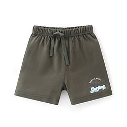 Babyhug Cotton Single Jersey Knit Knee Length Shorts Tropical Theme Pack Of 3 - White Green & Blue