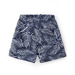 Babyhug Cotton Single Jersey Knit Knee Length Shorts Tropical Theme Pack Of 3 - White Green & Blue