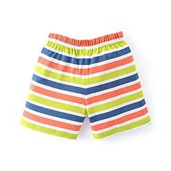 Babyhug Cotton Knit Knee Length Striped Shorts Tropical Camo Print Pack of 3 - Multicolour