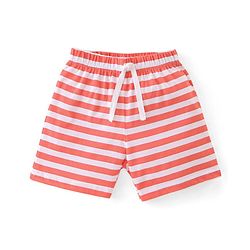 Babyhug Cotton Single Jersey Knit Shorts Stripes & Fox Print Pack Of 3 - Blue White & Orange