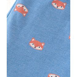 Babyhug Cotton Single Jersey Knit Shorts Stripes & Fox Print Pack Of 3 - Blue White & Orange