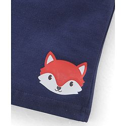 Babyhug Cotton Single Jersey Knit Shorts Stripes & Fox Print Pack Of 3 - Blue White & Orange