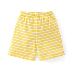Babyhug Cotton Knit Shorts Stripes & Cars Print - Blue White & Yellow