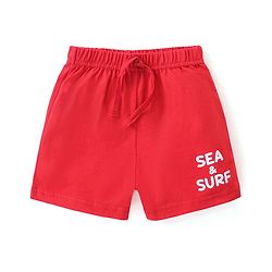 Babyhug Cotton Knit Shorts Surfboard Print Pack of 3 - Multicolour