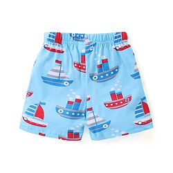 Babyhug Cotton Knit Shorts With Boat Print Pack of 3 - Multicolour