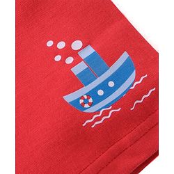 Babyhug Cotton Knit Shorts With Boat Print Pack of 3 - Multicolour