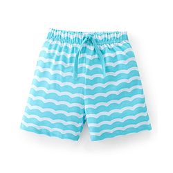 Babyhug Cotton Single Jersey Knit Shorts Fish Print Pack Of 3 - Blue & Yellow