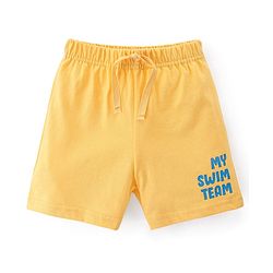 Babyhug Cotton Single Jersey Knit Shorts Fish Print Pack Of 3 - Blue & Yellow