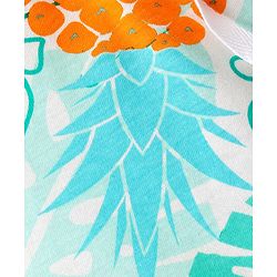 Babyhug Cotton Single Jersey Knit Shorts Tropical Print - Blue