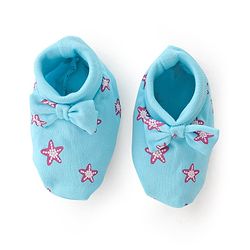 Babyhug 100% Cotton Cap Mittens & Booties Star Print - Blue