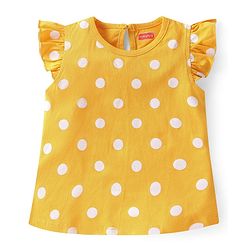 Babyhug 100% Cotton Knit Frill Sleeves Top With Floral Print Pack Of 3 - Multicolor