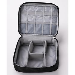 Babyhug Multifunctional Portable Travel Toiletry Bag with Straps - Black