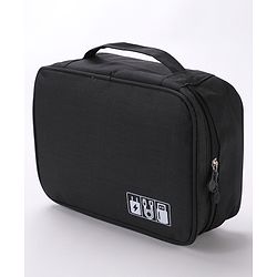 Babyhug Multifunctional Portable Travel Toiletry Bag with Straps - Black
