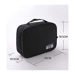 Babyhug Multifunctional Portable Travel Toiletry Bag with Straps - Black