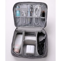 Babyhug Multifunctional Portable Travel Toiletry Bag with Straps - Black