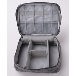 Babyhug Multifunctional Portable Travel Toiletry Bag with Straps - Black