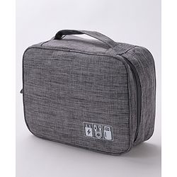 Babyhug Multifunctional Portable Travel Toiletry Bag with Straps - Black
