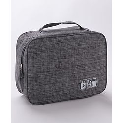 Babyhug Multifunctional Portable Travel Toiletry Bag with Straps - Black