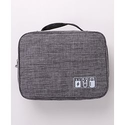 Babyhug Multifunctional Portable Travel Toiletry Bag with Straps - Black