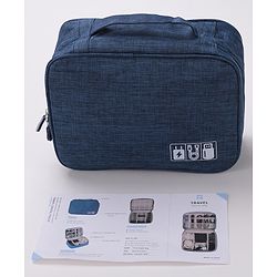 Babyhug Multifunctional Portable Travel Toiletry Bag with Straps - Black