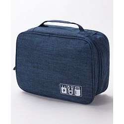 Babyhug Multifunctional Portable Travel Toiletry Bag with Straps - Black