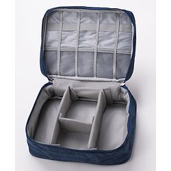 Babyhug Multifunctional Portable Travel Toiletry Bag with Straps - Black