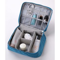 Babyhug Multifunctional Portable Travel Toiletry Bag with Straps - Black