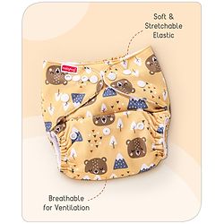 Babyhug Free Size Reusable Cloth Diaper with 2 Smart Dry Inserts Combo Robot Print- Teal Blue