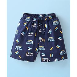 Babyhug Cotton Knit  Striped Shorts Pack of 3 - Multicolour