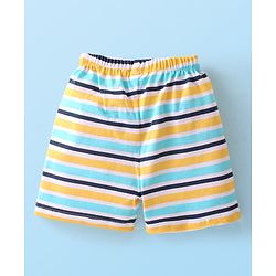 Babyhug Cotton Knit  Striped Shorts Pack of 3 - Multicolour