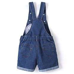 Babyhug Cotton Woven Dungaree with Half Sleeves Inner Tee Fruity Print - Multicolour