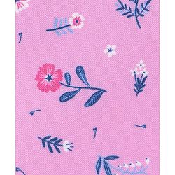 Babyhug V Cut Sleeveless Frock Style Swimsuit Floral Print - Pink