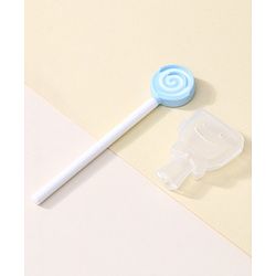 Babyhug Silicone Candy Shape Baby Tongue Cleaner- Blue