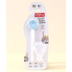 Babyhug Silicone Candy Shape Baby Tongue Cleaner- Blue