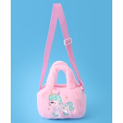 Babyhug Sling Bag with Unicorn Embroidery - Pink