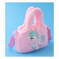 Babyhug Sling Bag with Unicorn Embroidery - Pink