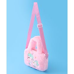 Babyhug Sling Bag with Unicorn Embroidery - Pink