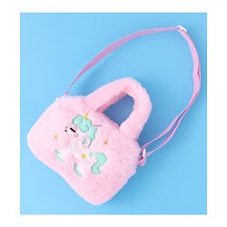 Babyhug Sling Bag with Unicorn Embroidery - Pink