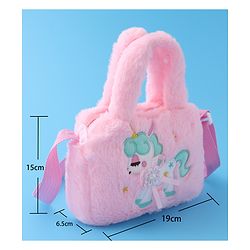 Babyhug Sling Bag with Unicorn Embroidery - Pink