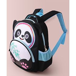 Babyhug Fashion  Backpack with Panda Theme Design - Black